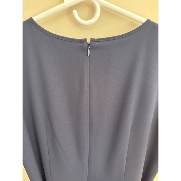 Talbots NWT Navy + White Striped Sleeveless Dress with Pleated Skirt Size 4 - Picture 9 of 13